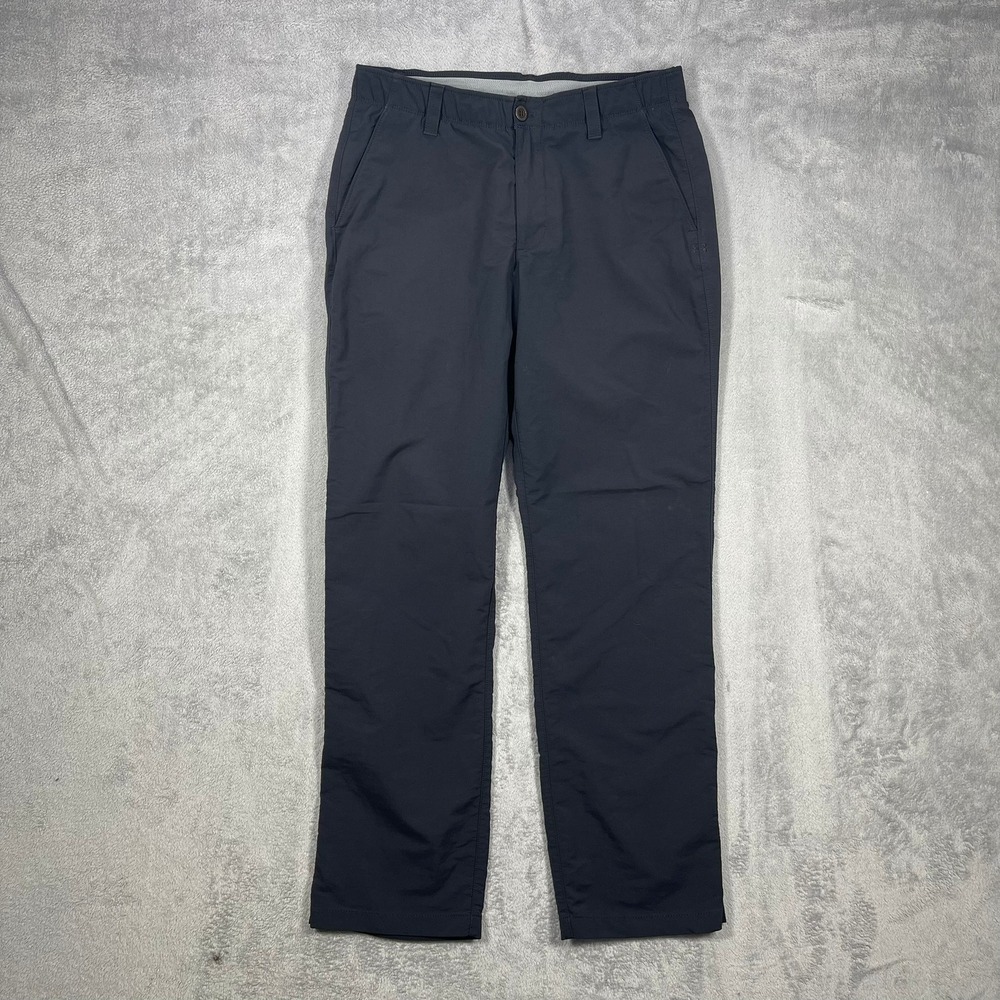 Under Armour Golf Pants Mens 34x32(31x31) Gray Loose Fit Match Play Chino